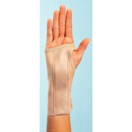 Wrist Brace ProCare® Low Profile / Contoured / Wraparound Aluminum / Cotton / Elastic Right Hand Beige Medium by DJO  ID 79-87075